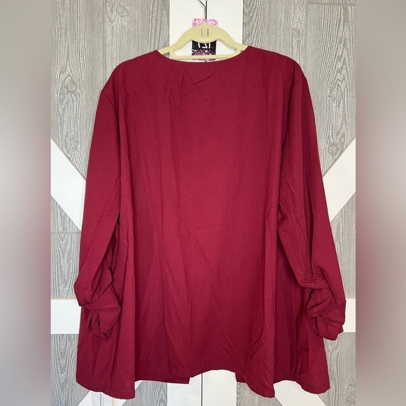 127. NWT Bloomchic Maroon open front jacket/blazer 18/20 - Picture 2 of 7